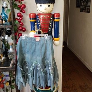 Jean steampunk vintage skirt